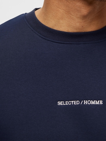 Sweat-shirt 'Hankie' SELECTED HOMME en bleu