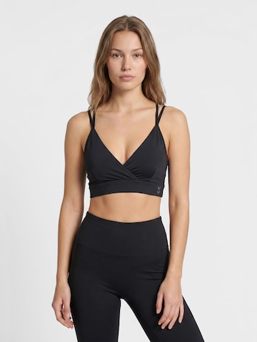 Hummel - Bustier Sujetador deportivo en negro: frente