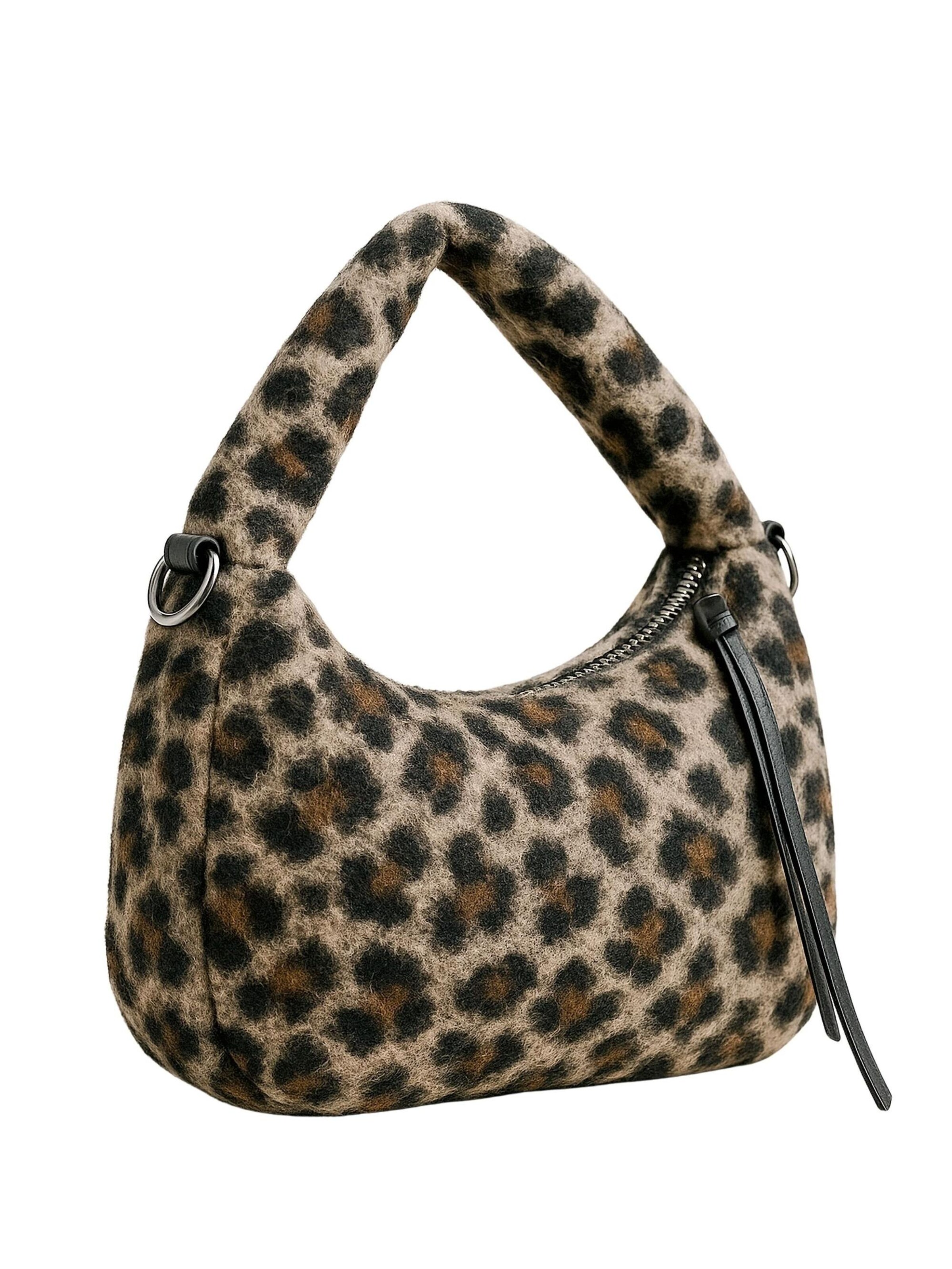 COLLEZIONE ALESSANDRO Schultertasche 'Leo Kuschel'‌‌‌‌‌‌ in Braun: Vorderseite