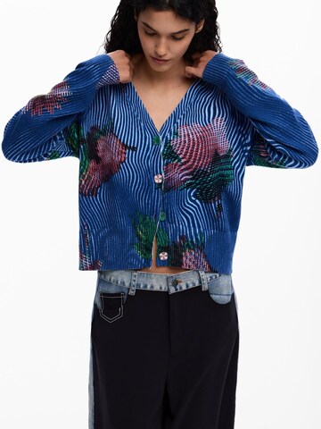 Desigual - Casaco de malha em azul: frente