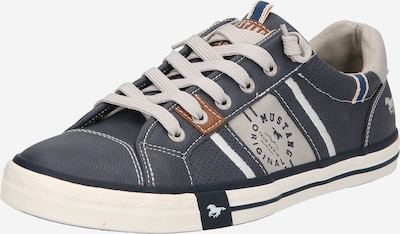 MUSTANG Sneaker in dunkelblau / braun / weiß, Produktansicht