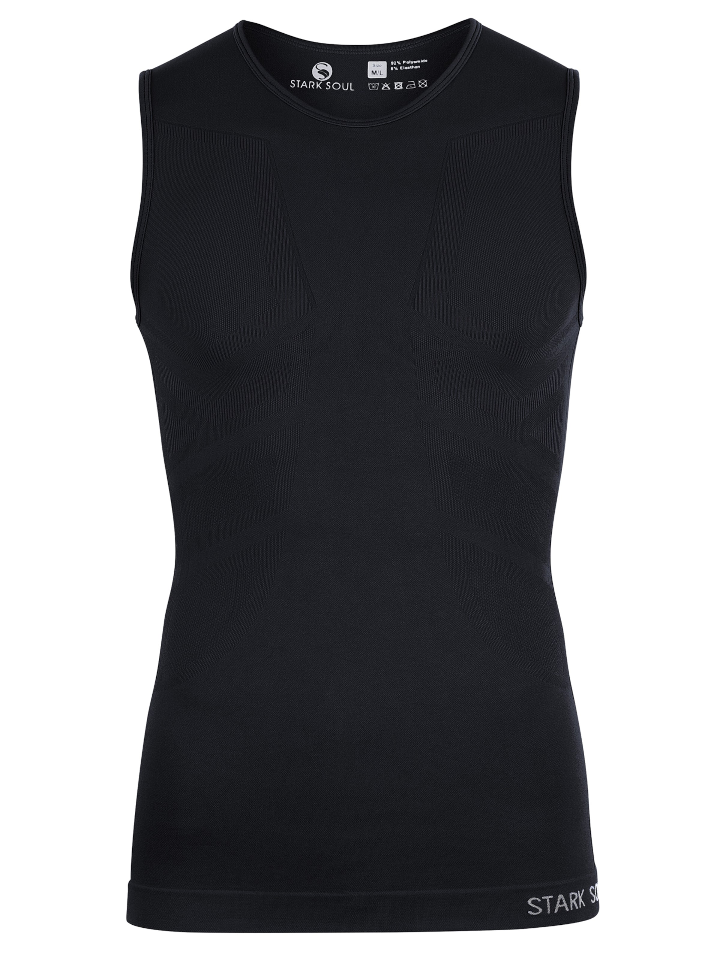 T-Shirt fonctionnel Stark Soul en noir : devant