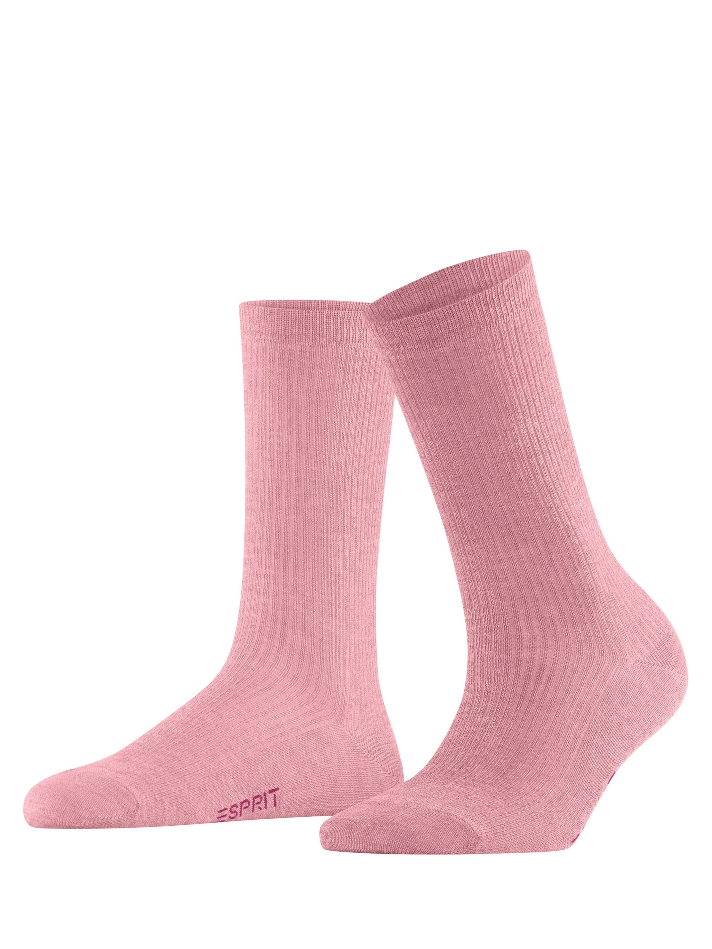 ESPRIT Socken 'Reflection Rib' in Pink: Vorderseite
