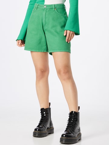 Monki Teksapüksid 'Emma', värv roheline: eest vaates
