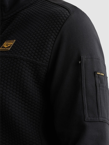 PME Legend Tussenjas 'Sweatshirt with jacquard pattern and flight pocket' in Blauw