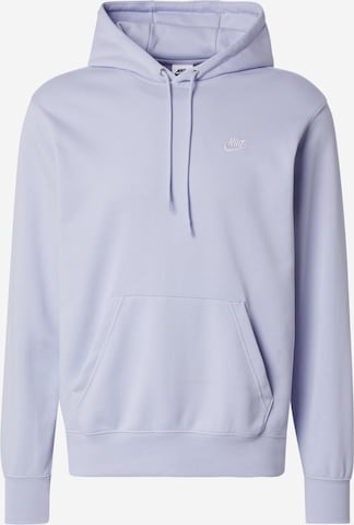Sweat-shirt 'Club Fleece' Nike Sportswear en violet : devant