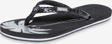 Soccx T-Bar Sandals in Black: front