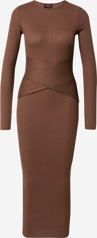 Misspap Dress in Brown: front