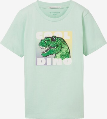 T-Shirt TOM TAILOR en vert : devant