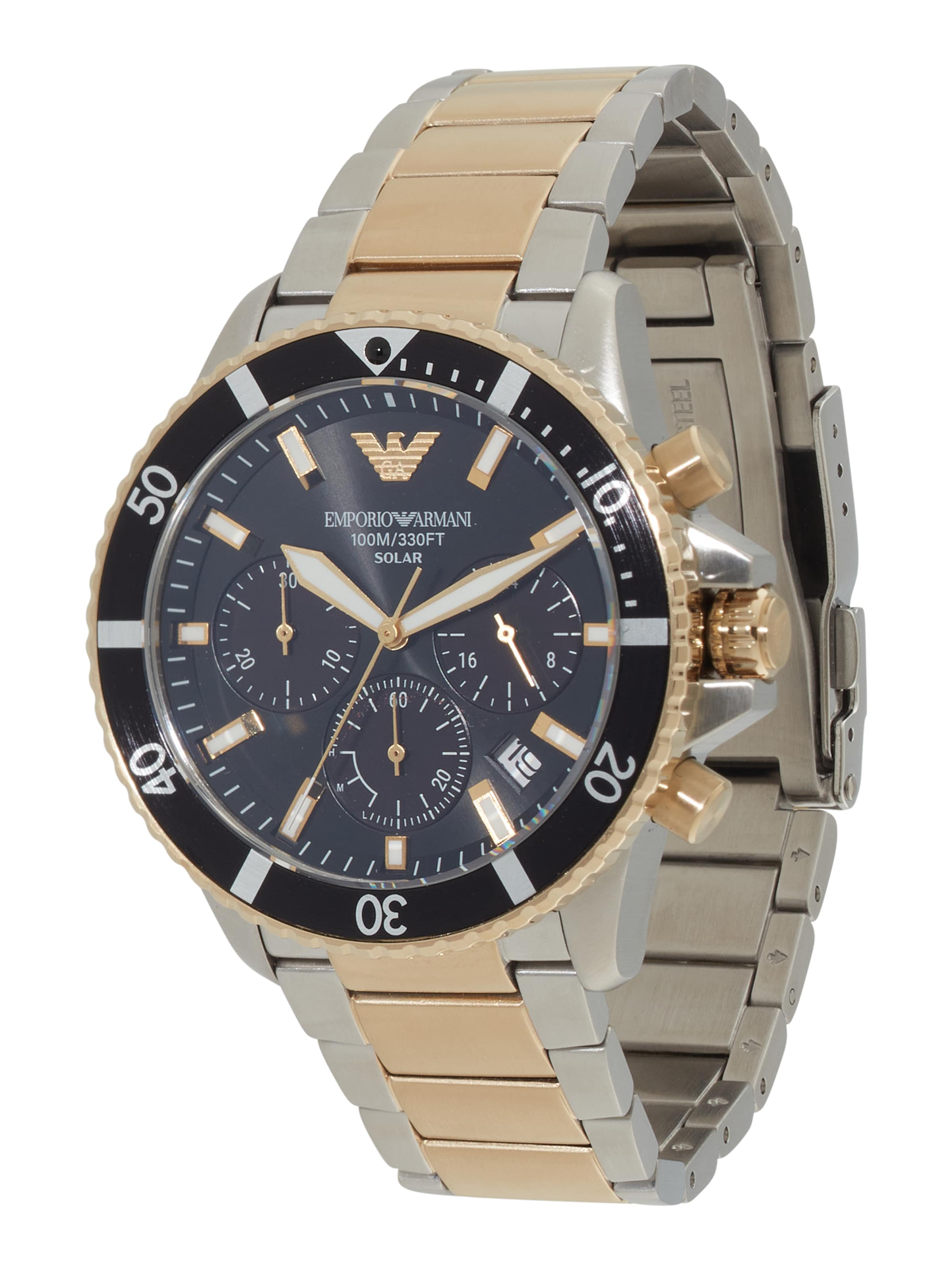 Emporio Armani Аналоговые часы в Серебристый: спереди