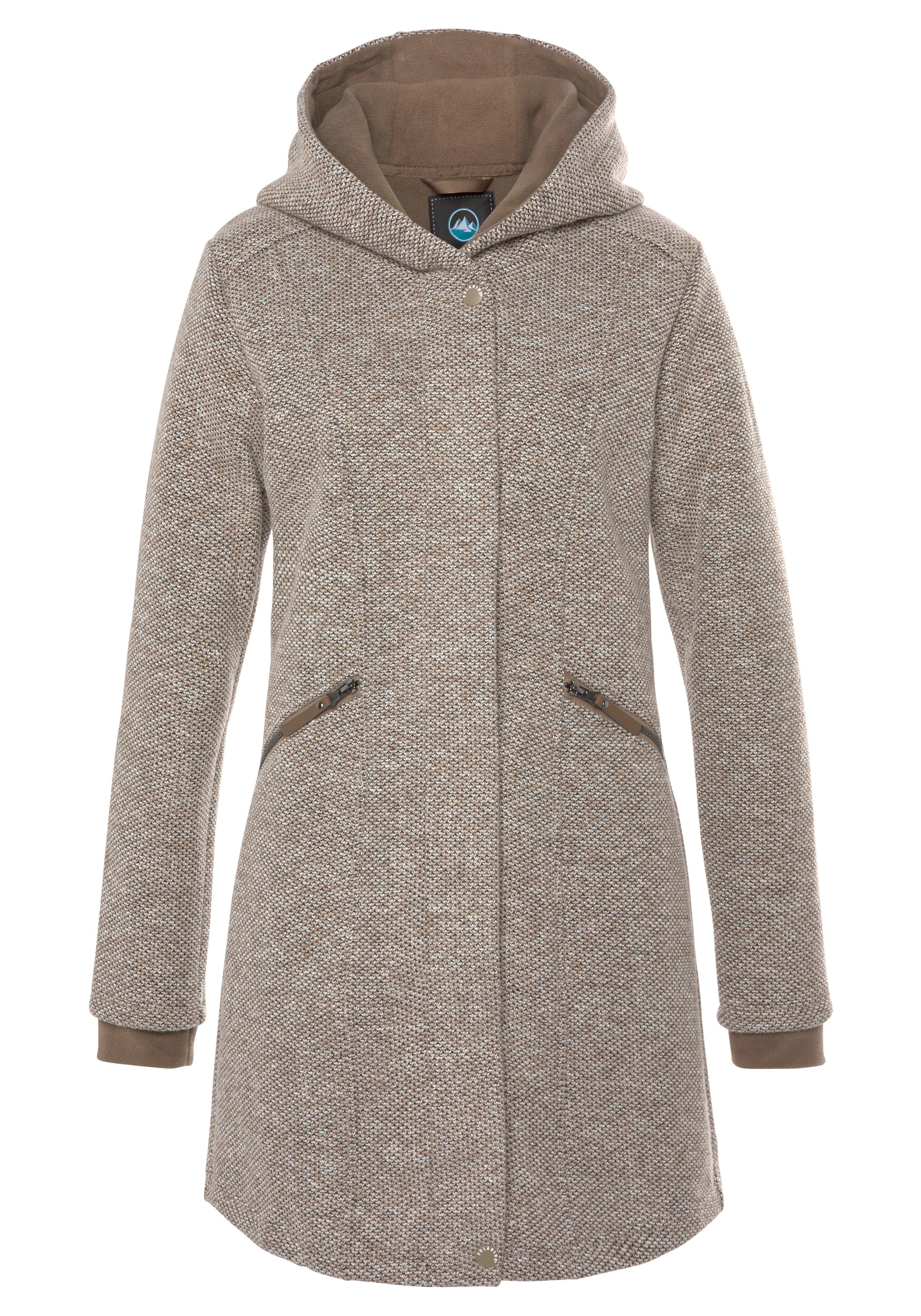 POLARINO Mantel in Braun: Vorderseite