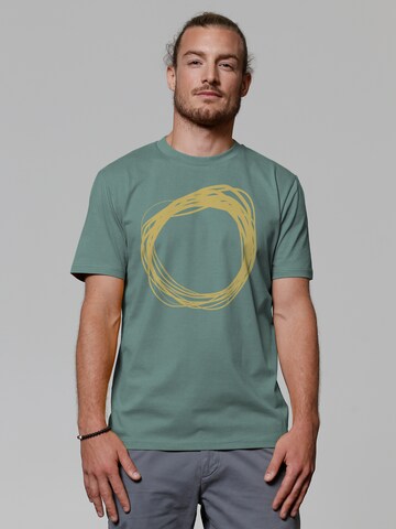 T-Shirt ' Kreis ' Watapparel en vert : devant