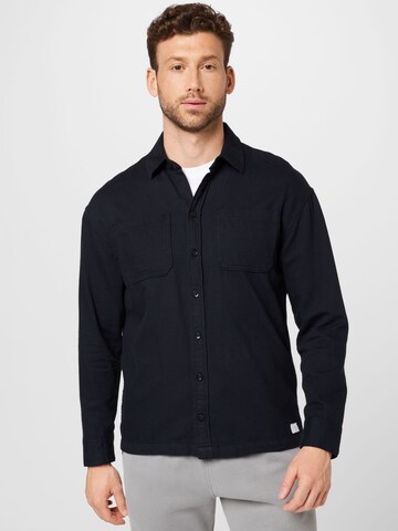 HOLLISTER Regular fit Button Up Shirt in Black: front