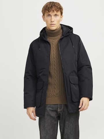 JACK & JONES Winter Parka 'JWHGrand' in Black: front