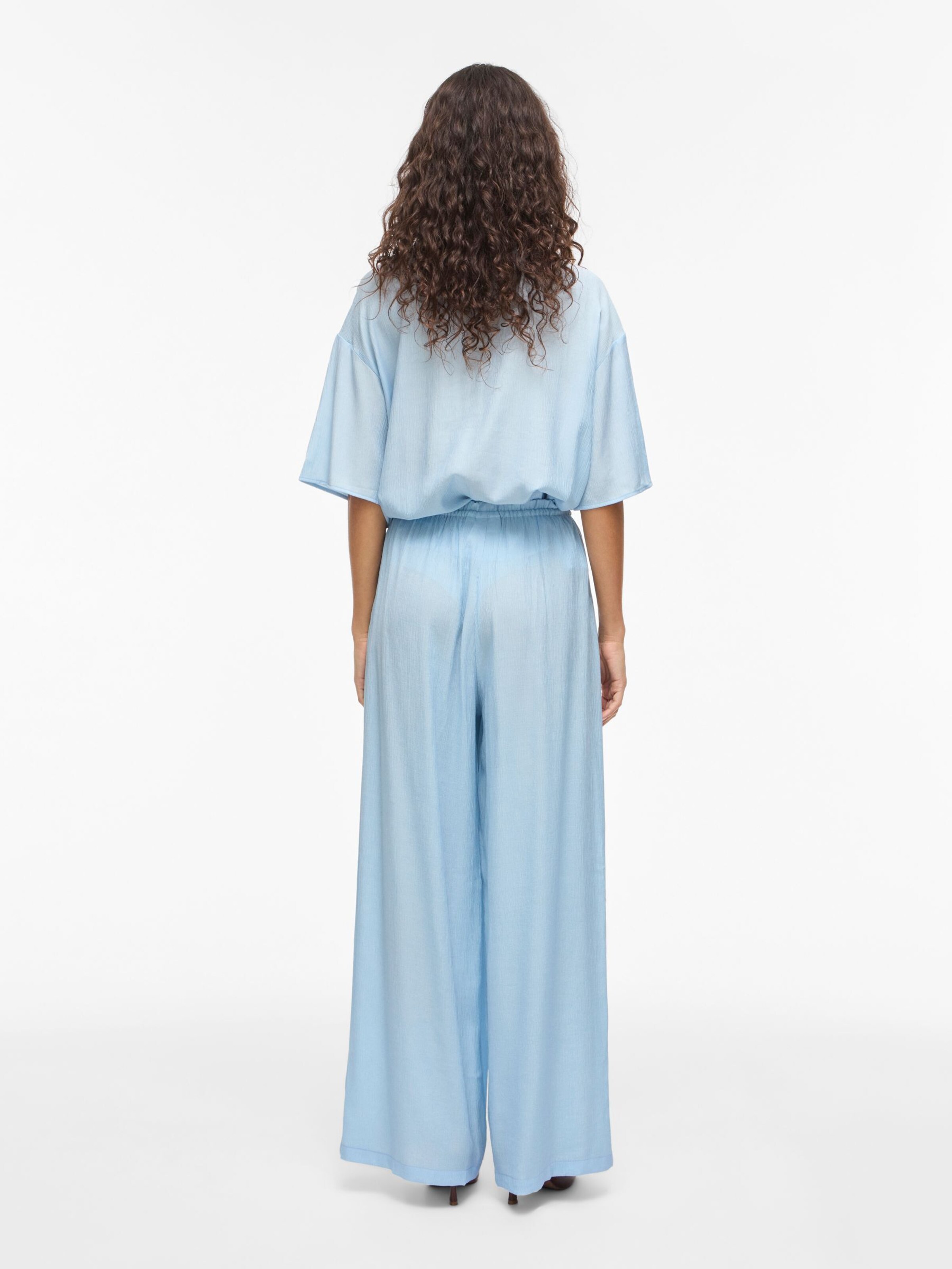 VILA - Pierna ancha Pantalón en azul