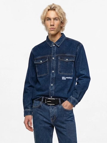 KARL LAGERFELD JEANS Přechodná bunda – modrá: přední strana