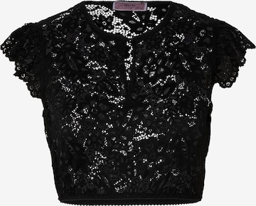 MARJO Klederdracht blouse 'Amlach' in Zwart: voorkant