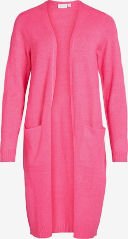 VILA Knit Cardigan 'Ril' in Pink: front