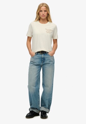 T-shirt 'Super Wings' Superdry en beige
