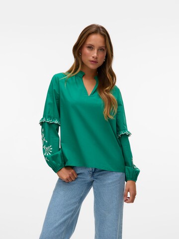 VERO MODA Blouse 'VMNOEL' in Green: front