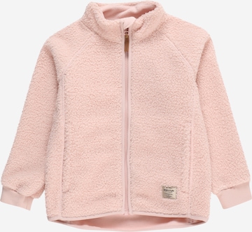 MINI A TURE Fleece jacket 'Cedric' in Pink: front