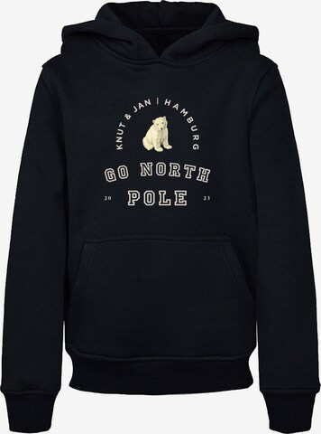 F4NT4STIC Sweatshirt 'Eisbär Knut & Jan Hamburg' in Zwart: voorkant