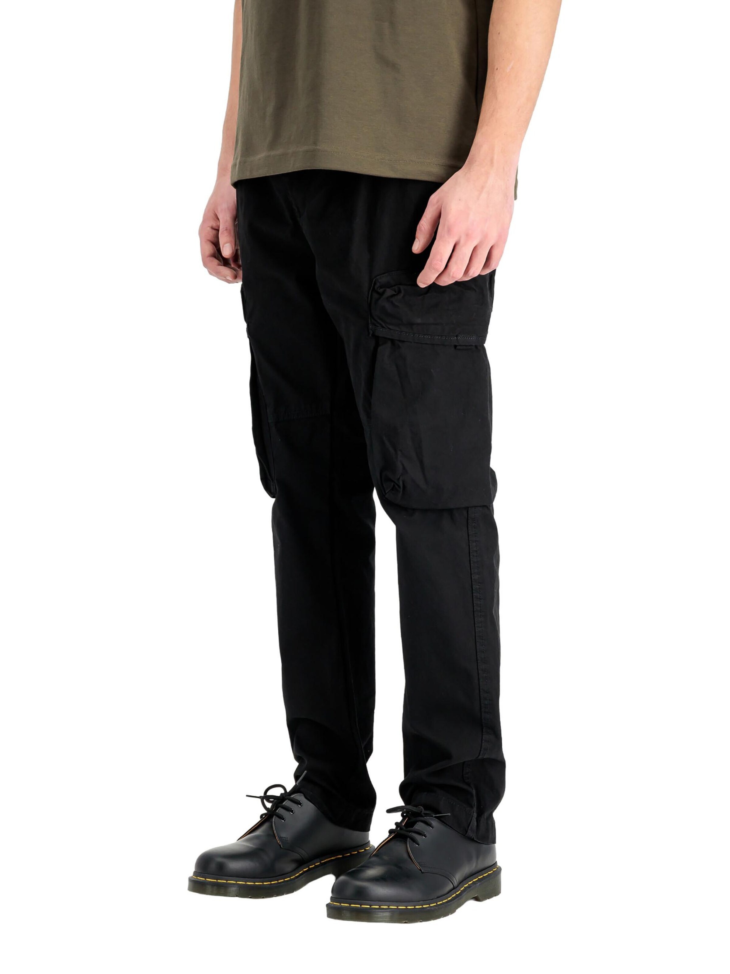 ALPHA INDUSTRIES Tapered Cargohose 'Division Pant'‌‌‌‌ in Schwarz