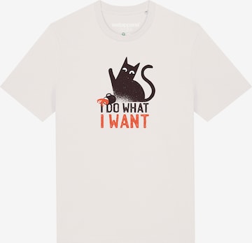 Watapparel T-Shirt ' Cat ' in Weiß: Vorderseite