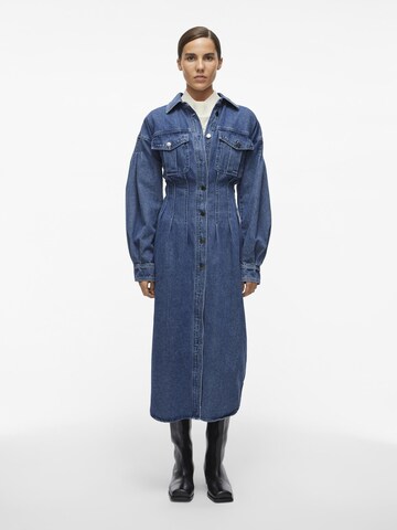 Robe-chemise ROUGE EDIT en bleu : devant