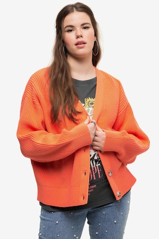 Studio Untold Knit Cardigan in Orange: front