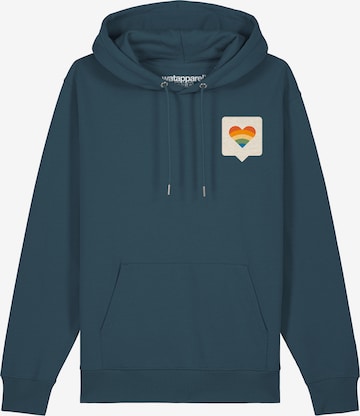 Sweat-shirt ' Von Herzen ' Watapparel en bleu : devant