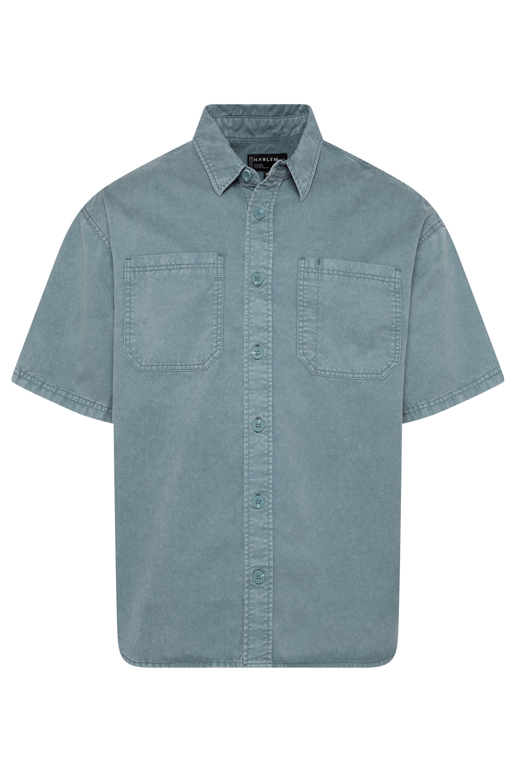Harlem Soul Comfort Fit SO-NNY Kurzarmhemd in Blau: Vorderseite