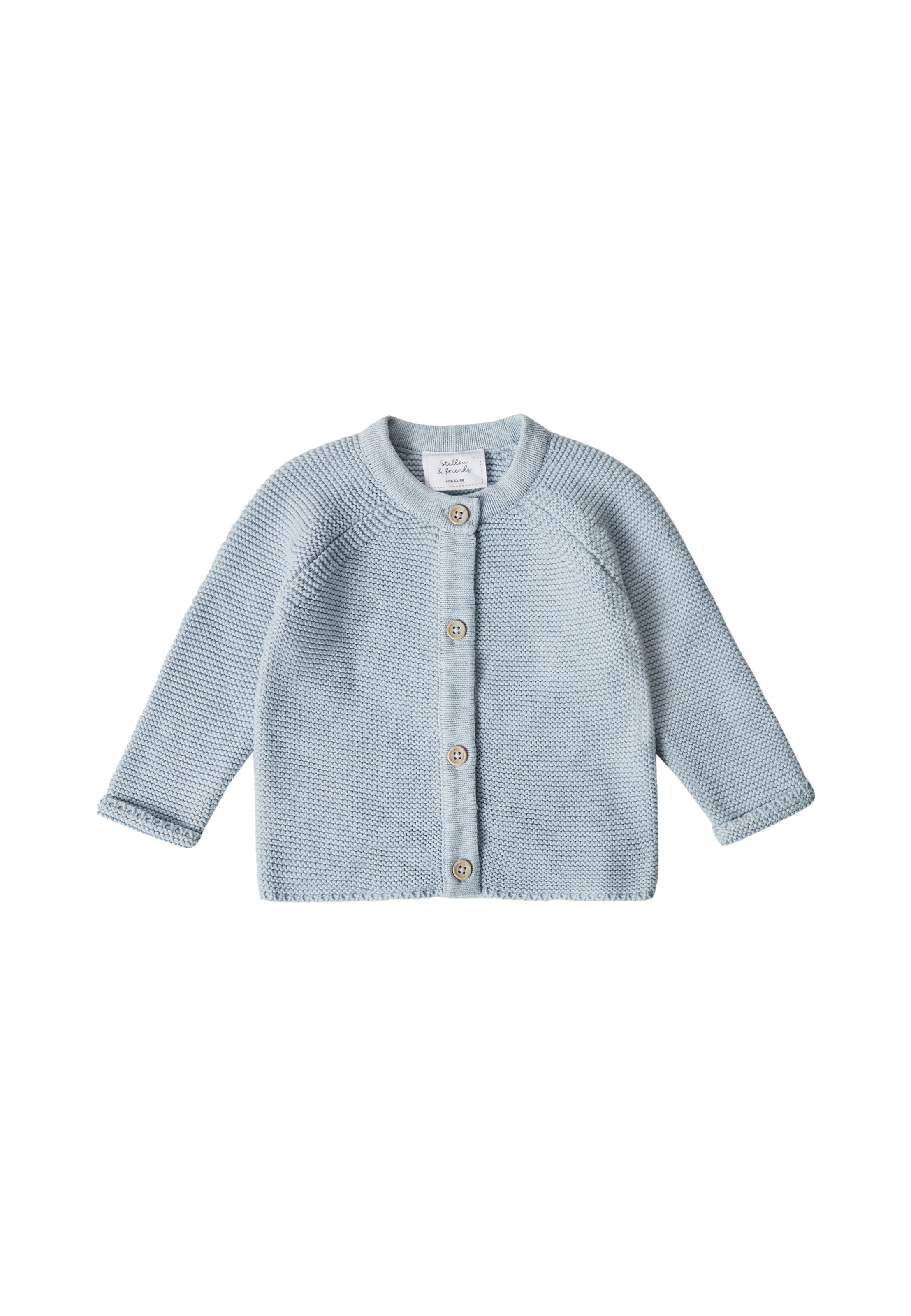 Stellou & Friends Gebreid vest in Blauw: voorkant