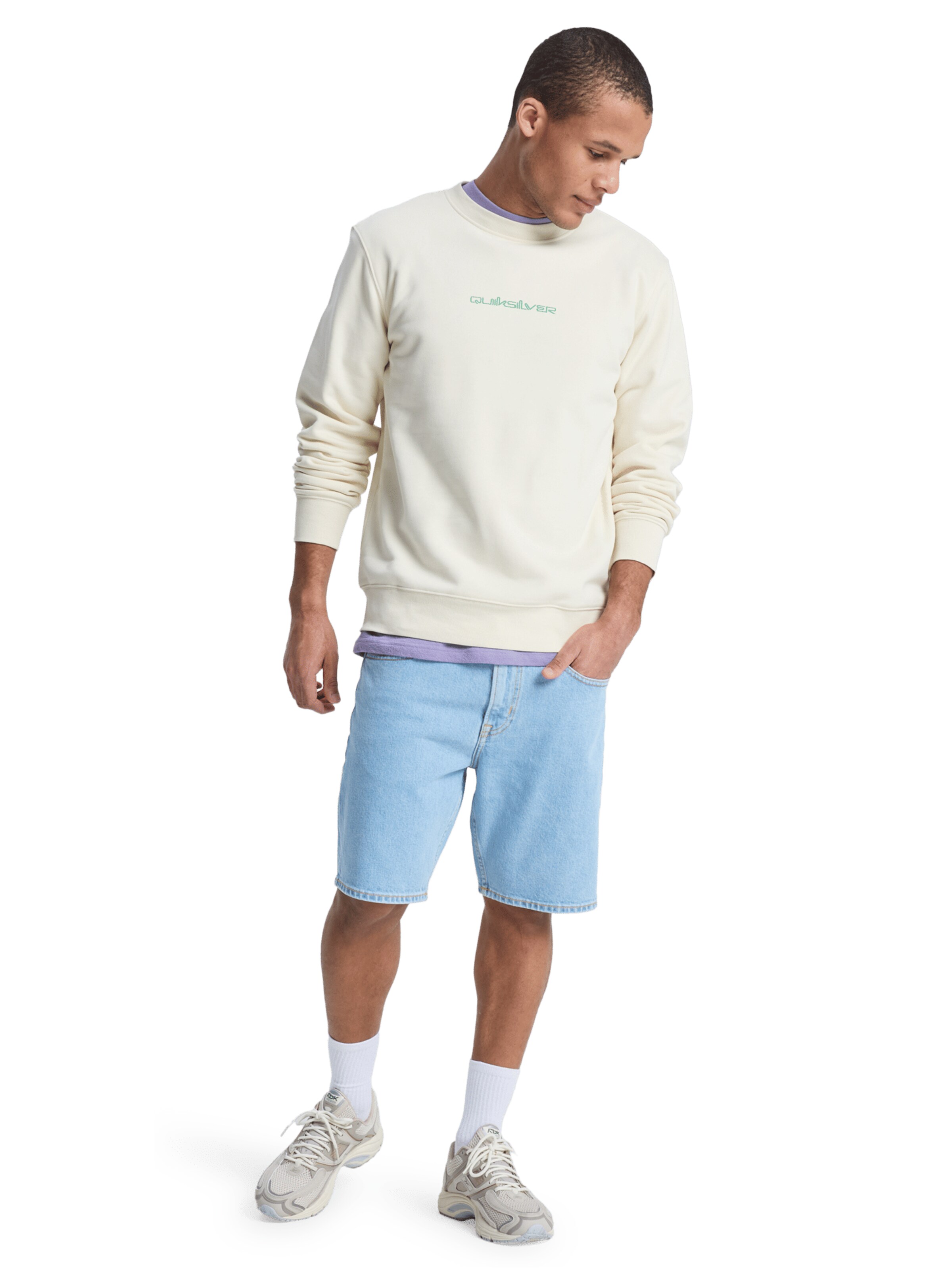 QUIKSILVER Sweatshirt 'Graphic' in Beige