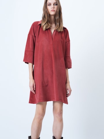 Trend Alaçatı Stili Jurk in Rood