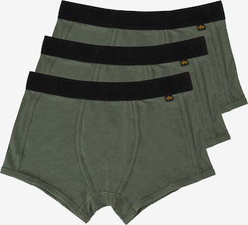 ALPHA INDUSTRIES Boxerky - Zelená: predná strana