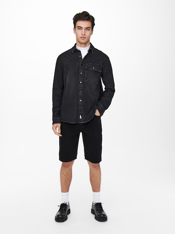 Only & Sons - regular Vaquero 'Avi' en negro