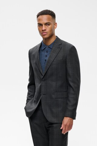 Matinique - Regular Fit Jaqueta de negócios em cinzento: frente