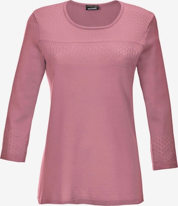 Goldner Pullover in Pink: Vorderseite
