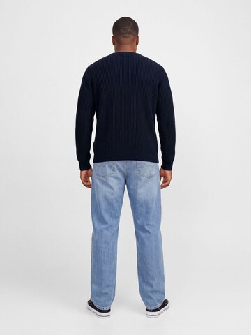 Jack & Jones Plus Tröja 'JJSage' i blå