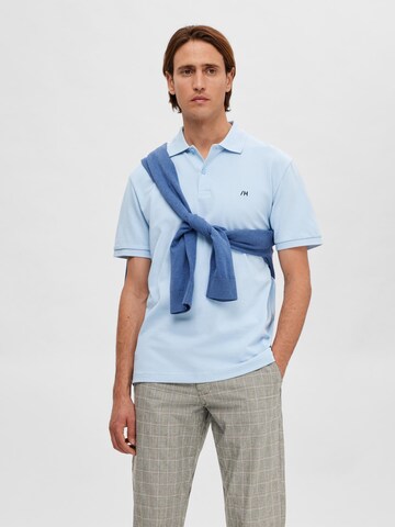 SELECTED HOMME Poloshirt 'Dante' in Blau