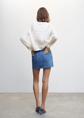 MANGO Strickjacke 'Santorin' in Weiß
