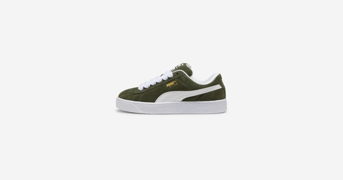 Olive green suede pumas discount