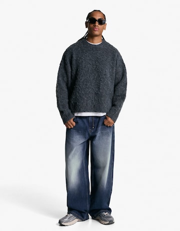 Baggy Jeans de la Bershka pe albastru