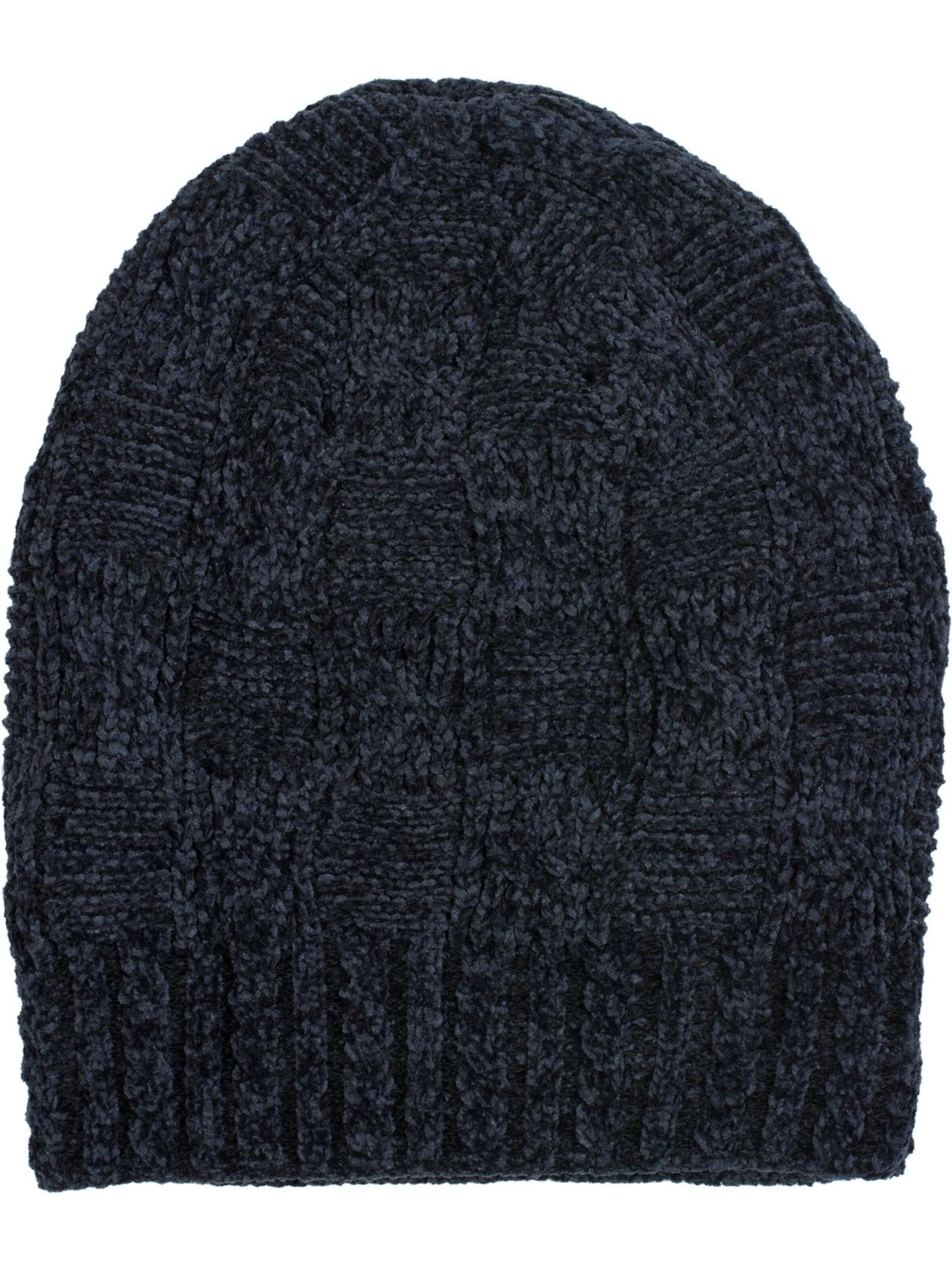 styleBREAKER Mütze 'Chenille Beanie Mütze mit Flecht Muster'‌ in Blau