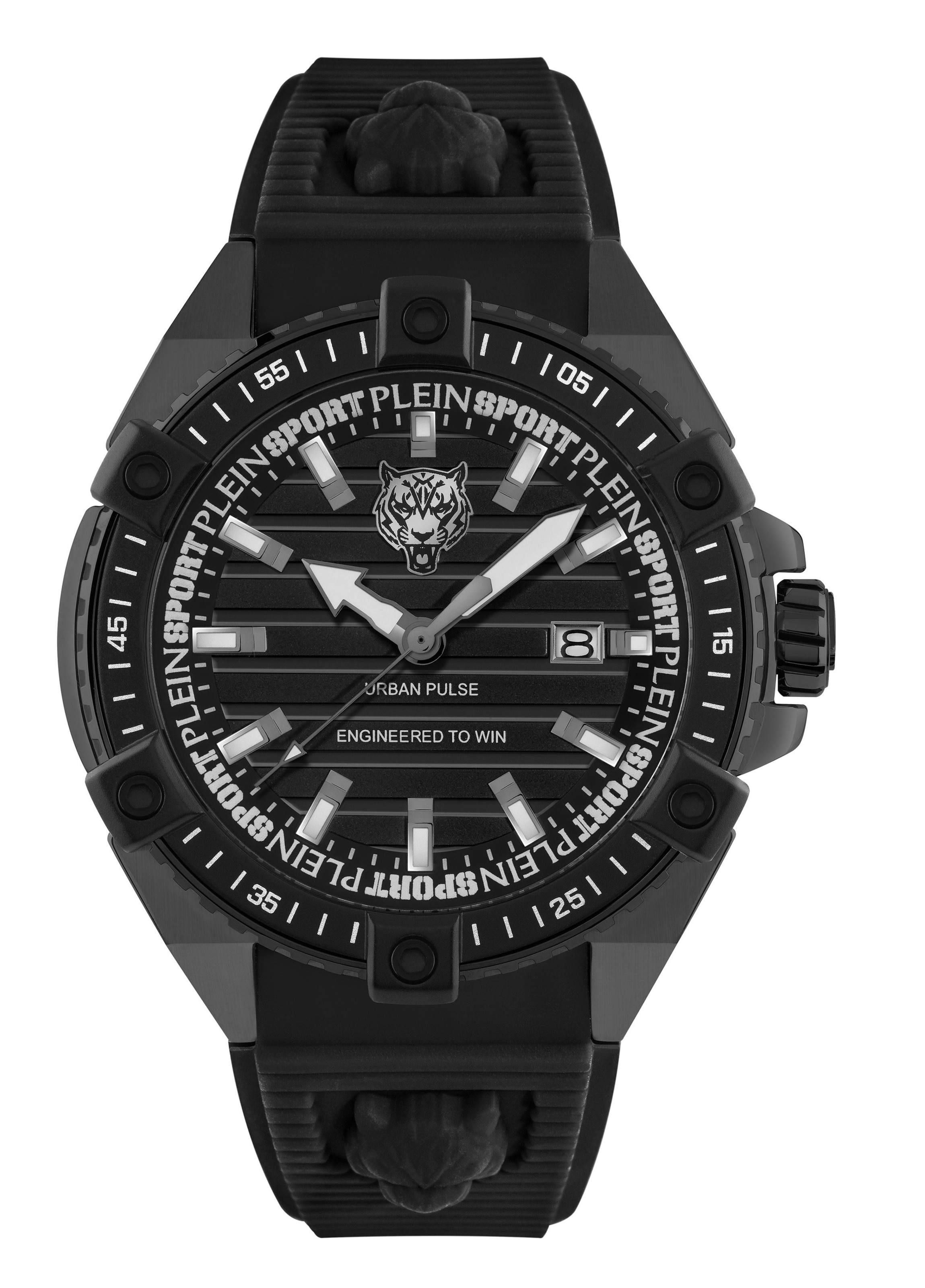 Orologio analogico 'Urban Pulse' di Plein Sport in nero: frontale