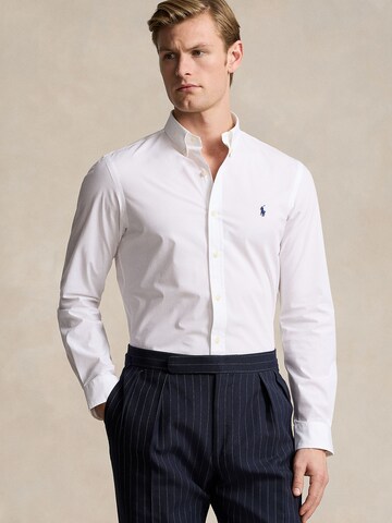 Slim fit Camicia di Polo Ralph Lauren in bianco: frontale