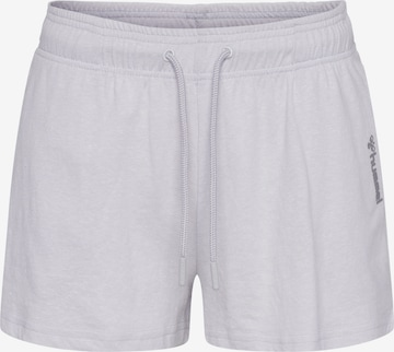 Hummel Regular Workout Pants in Grey: front