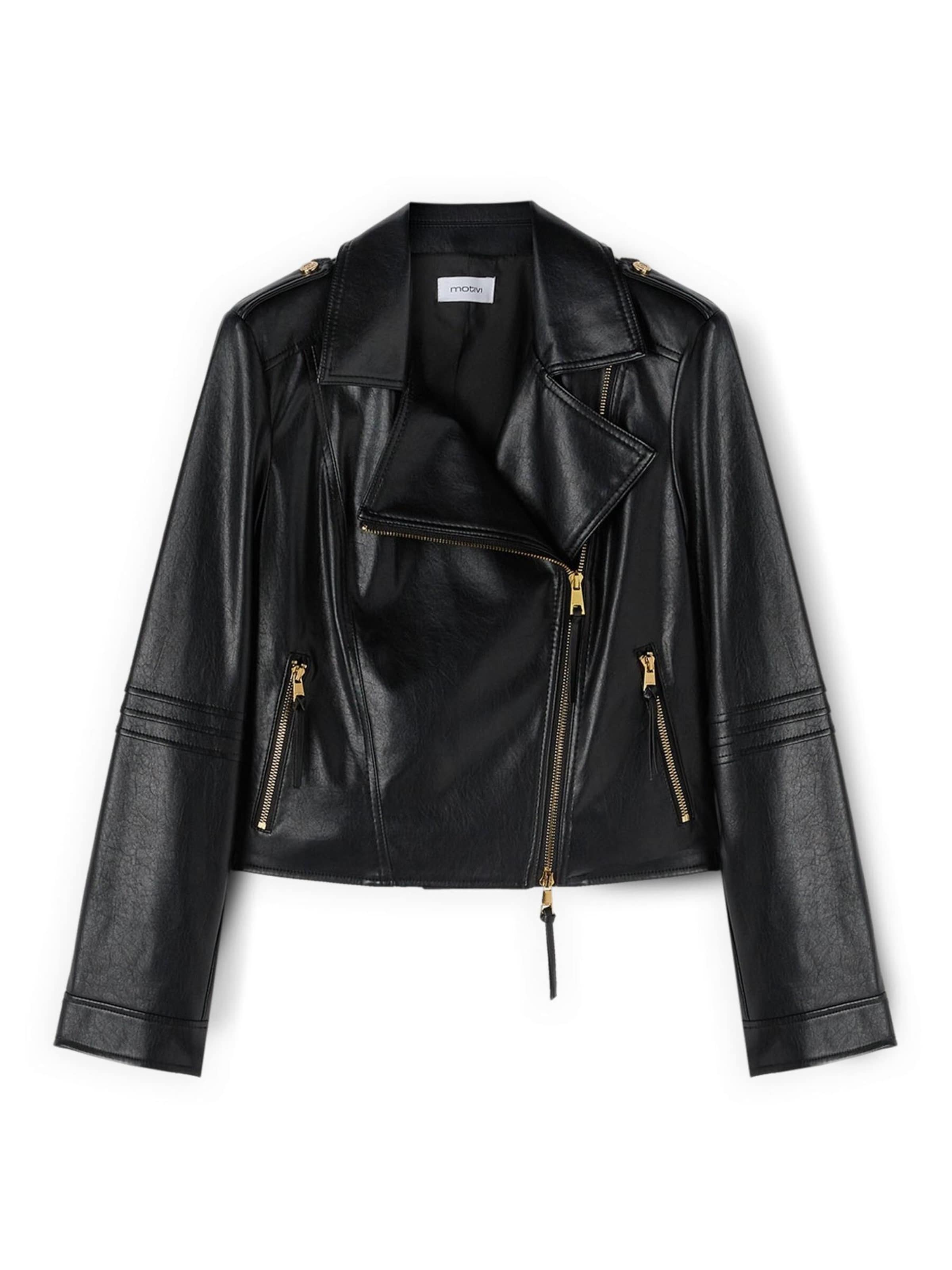 MOTIVI Tussenjas in Zwart: voorkant