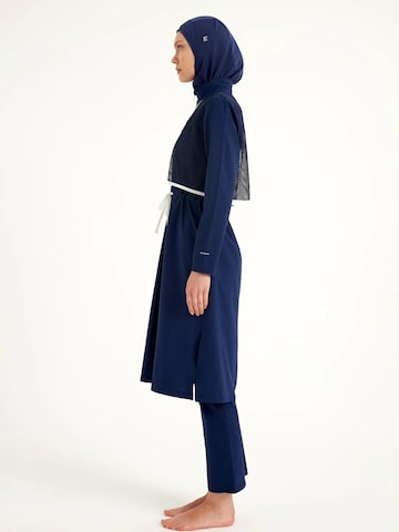 MARINA High neck Badpakjurk 'Modest Marina M2506-2' in Blauw